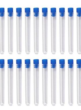 20 Pieces Hard Plastic Transparent Test Tube Laboratory Supp