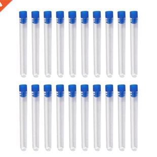 20 Pieces Hard Plastic Transparent Test Tube Laboratory Supp