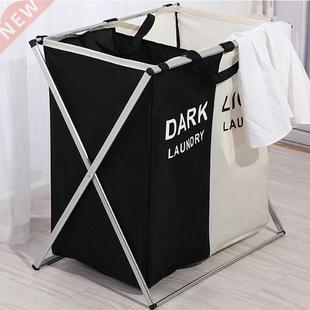 Laundry Storage Basket Cloth Dirty Oxford Collapsibl Grids