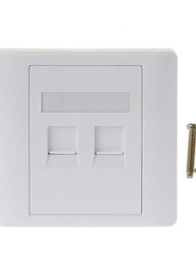 2 Ports CAT5 RJ45 Network Wall Plate With Female To Female C