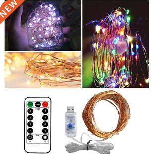 100 String 20M Led 200LED Remote 8Mode Light 10M USB