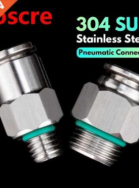 304 SUS stainless steel full metal Pneumatic Connecter Fitti