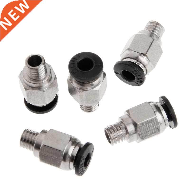 5Pcs Pneumatic Fittings PC4-M6 Bore 4mm For 4mm PTFE Tube Co