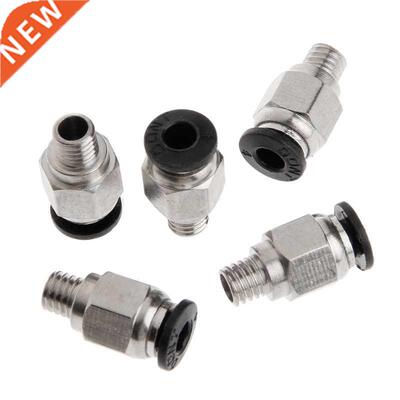 5Pcs Pneumatic Fittings PC4-M6 Bore 4mm For 4mm PTFE Tube Co