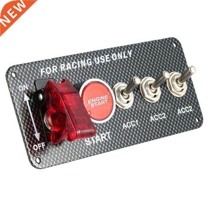 12V Car Ignition Switch Engine Start Push Button 3 Toggle Ra