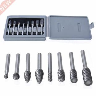 Groove Burr Carbide Cut Double Shank Rotary 8Pcs