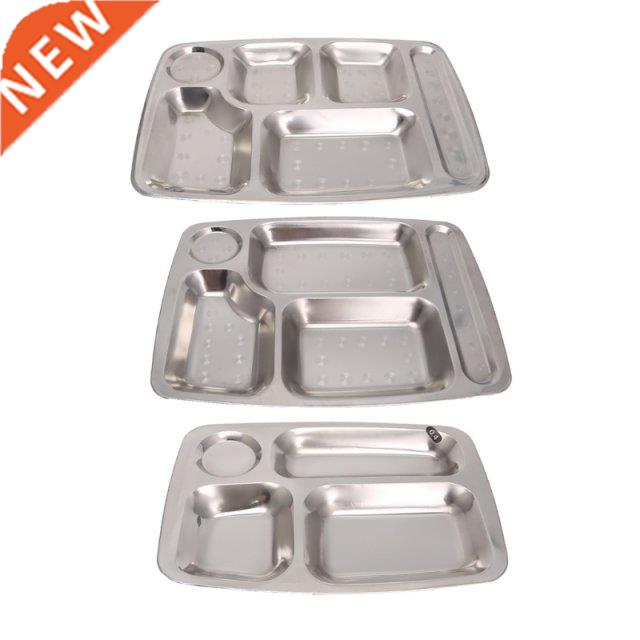 Stainless Steel Student tray Divided Dinner Tray Lunch Conta