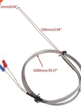 K-Type Thermocouple Probe 1mm x 100mm 2-wires Temperature Se