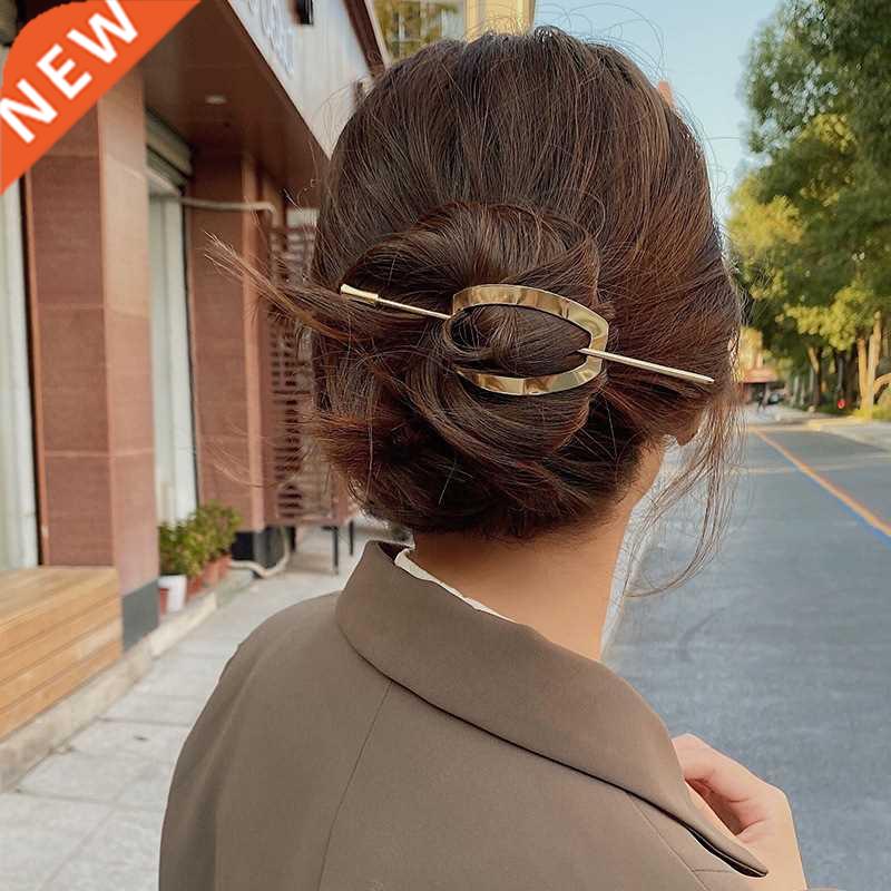 Fashion Geometric Hair Stick For Women Hollow Hair Clip Kore