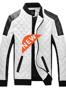 2021 Autumn and Winter Men's Leather Jacket Casual High-qual