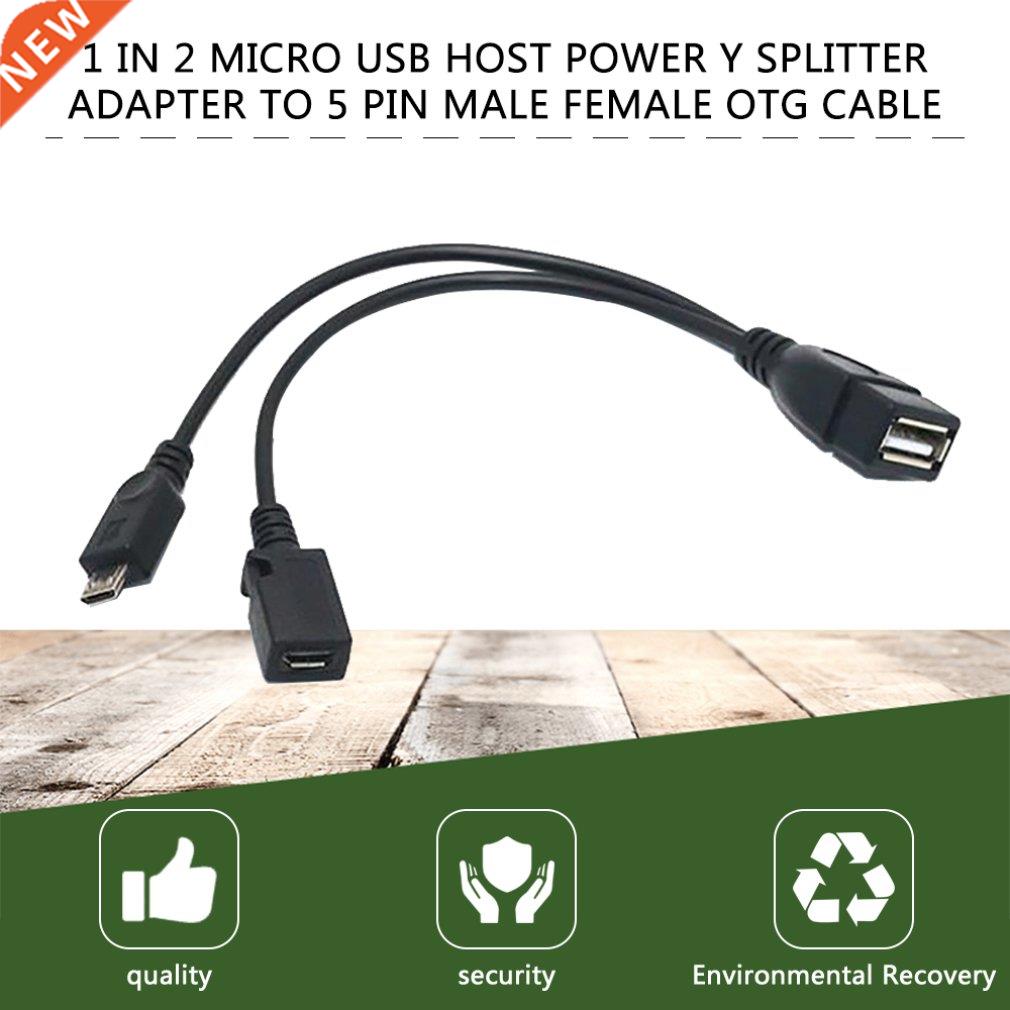 1 In 2 OTG Micro Usb Host Power Y Splitter Usb Adapter To M