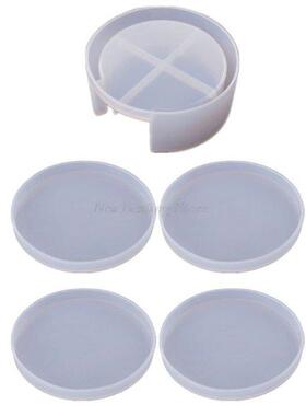 5Pcs Coaster Molds wth Coaster Storage Box Mold Kt Epoxy