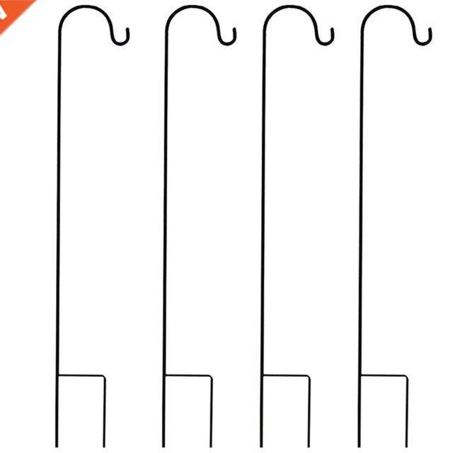 4X Shepherd Hooks Rust Resistant Garden Stake Outdoor Metal