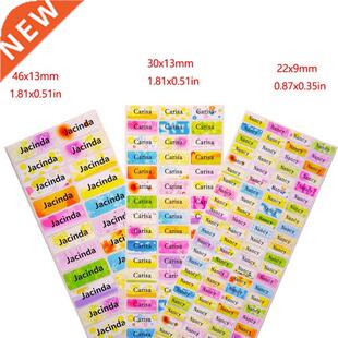Size Customized Name Stickers Flower Tag Personalized Wate