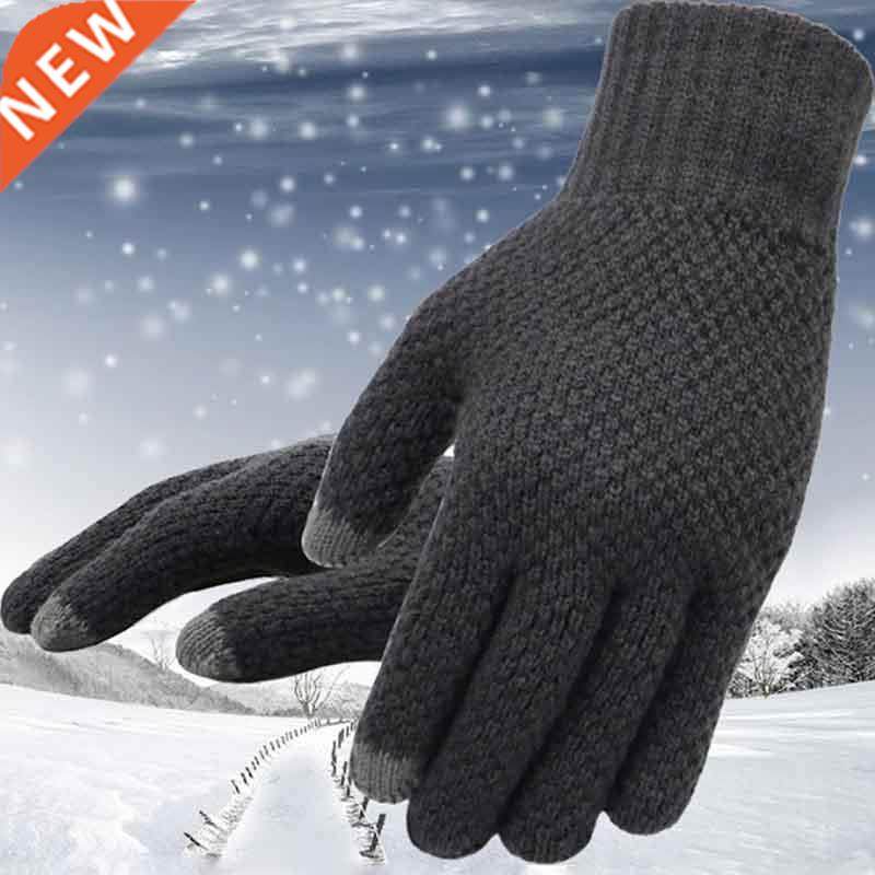 winter men knitted gloves screen high quality male mitten th