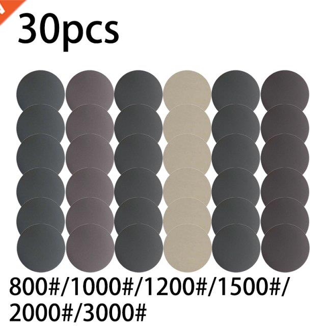 30Pcs 125mm 5nch Sandng Dsc Wet And Dry Sandpaper Hook An