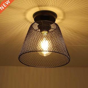 Ceiling Lamp Rose Iron Gold Black Net Decor Collapsible Home