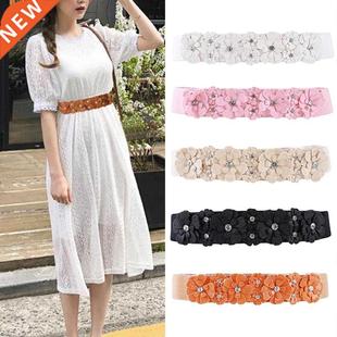 Belt For Women Lady 2022 Fashion Flower Elastic Stch Waist B