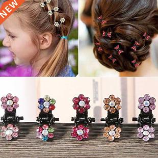 Rhinestone Crystal Flower Hair Hairpins 12pcs Claw pack