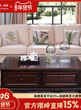 美式轻奢三人位布艺沙发组合客厅直排大小户型现代简约法式沙发