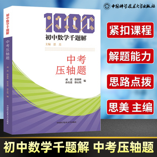 现货 初中数学千题解中考压轴题 七八九年级数学专项训练反比例与最值问题二次函数与相似初中千题巧解培优基础中科大中考解题技巧