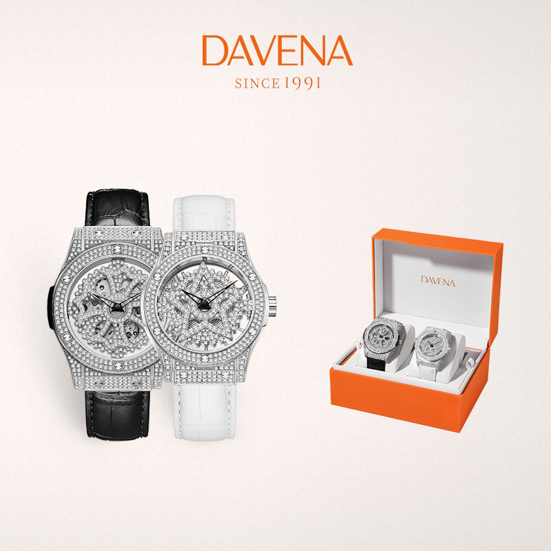 davena蒂玮娜时来运转五芒星情侣手表满天星轻奢小众腕表送女友