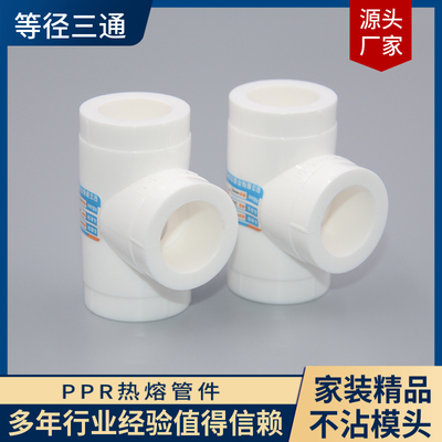 PPR热熔等径三通405063大口径