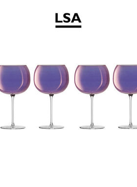 波兰进口LSA杯子Aurora高档紫色香槟杯葡萄酒杯海波杯鸡尾酒杯