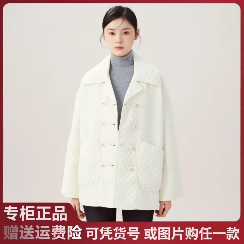 阿玛施2024秋冬新款宽松菱格小香风女款棉服棉衣外套5400440