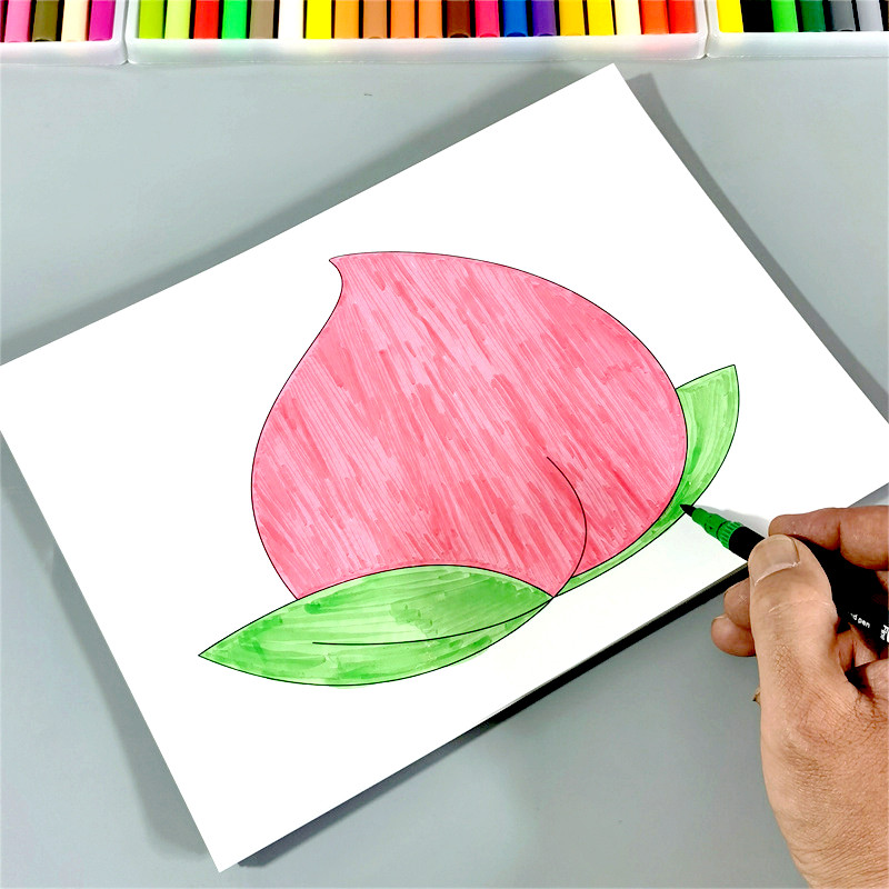 儿童水彩笔涂鸦填色启蒙绘画画纸