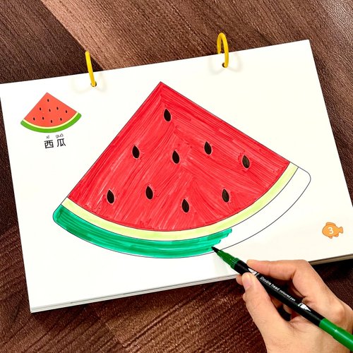 幼儿涂色画宝宝启蒙涂鸦填色书本