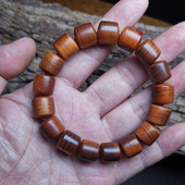 太行崖柏陈化黑油多规格桶珠枣珠算盘珠女士男士 文玩配饰原木手串