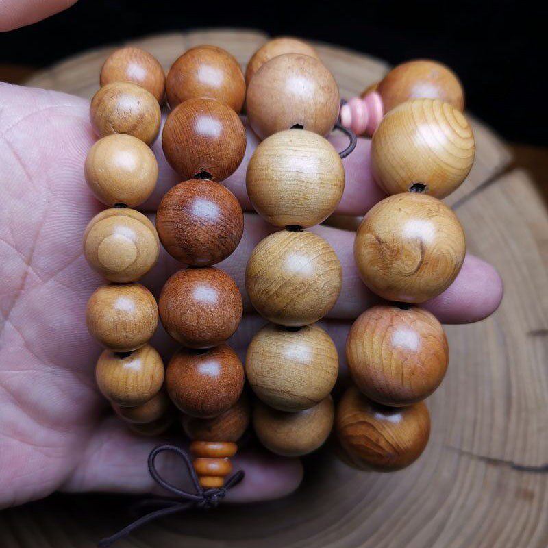 宇哥文玩天然红豆杉原木手串男女情侣款佛珠手链民族风木珠手珠