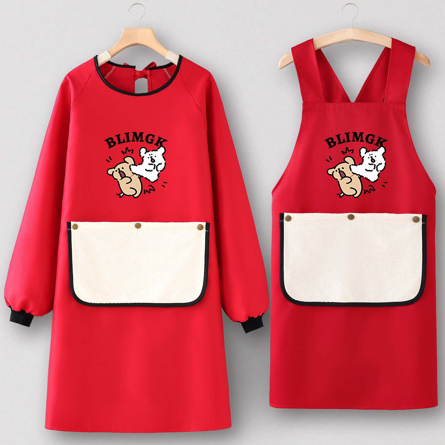 车间工厂耐磨围裙厨房家用护衣工作服大人罩衣女新款上班专用定制