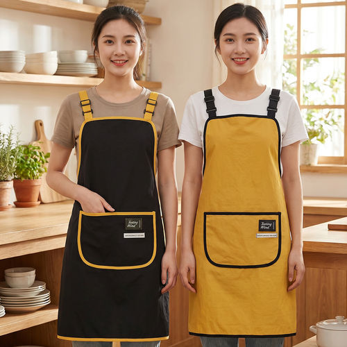 围裙厨房家用防水防油卓衣美甲店工作服定制logo印字餐饮上班专用