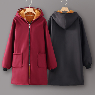 男中式冬季加绒加厚罩衣厨师围裙女2025新款长袖餐饮专用防油防水