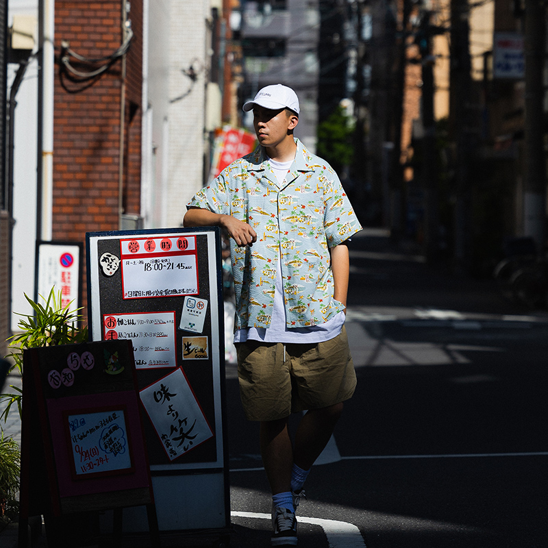 衬衫日本进口泡泡纱古巴夏威夷