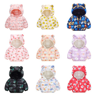 外贸童装 卡通儿童羽绒棉服中小童棉衣男童女童卡通外套 春秋冬新款