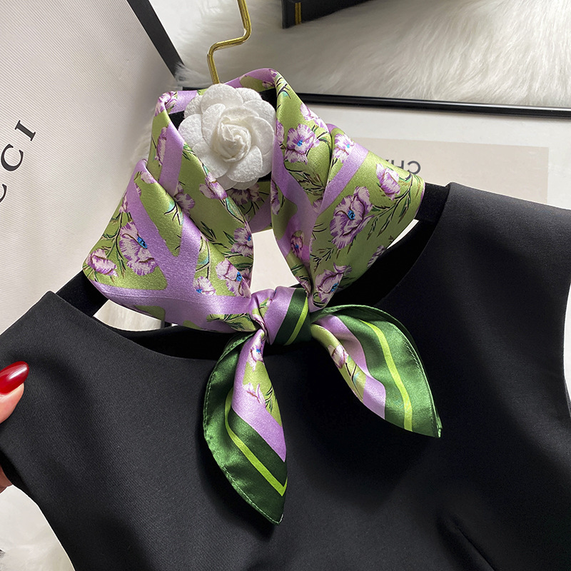 53cm真丝小方巾妈妈桑蚕