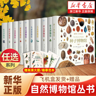 【飞机盒发货+赠品】自然博物馆图鉴丛书 任选树叶博物馆 蛇类 甲虫 蘑菇 兰花 种子 鸟卵 毛虫 贝壳自然科学儿童科普百科全书