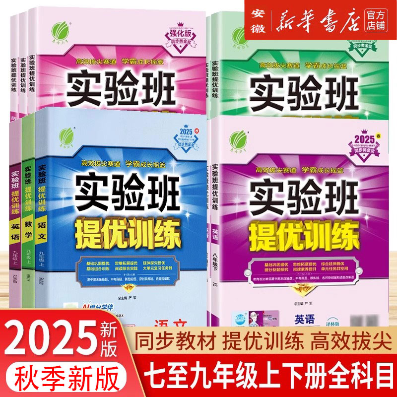 25秋实验班提优训练七八九上下册