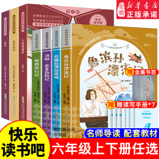 快乐读书吧六年级上下册鲁滨孙漂流记爱丽丝漫游奇境汤姆·索亚童年爱的教育小英雄雨来原著完整版小学生课外书经典名著整本书阅读