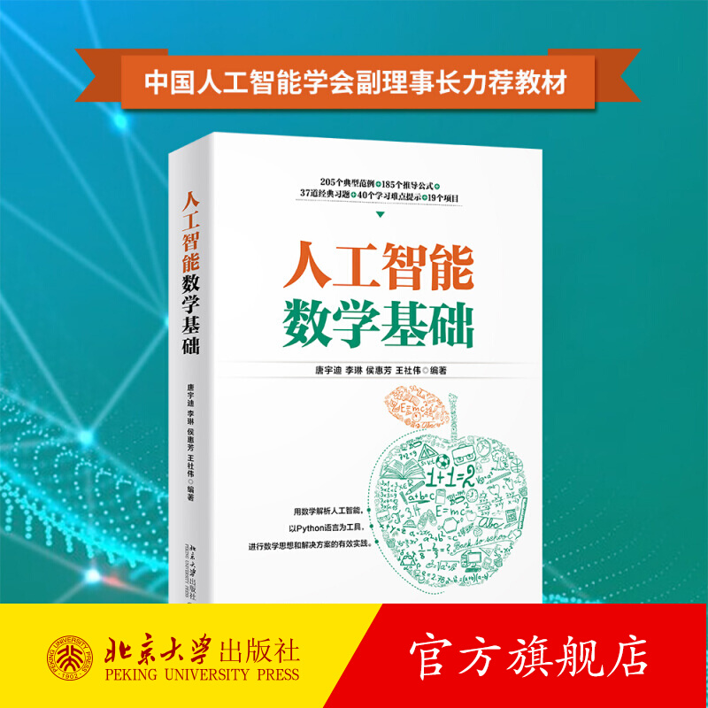 人工智能数学基础 深度学习人工智能入门数学基础知识教程书籍 程序员的数学 唐宇迪 北京大学出版社