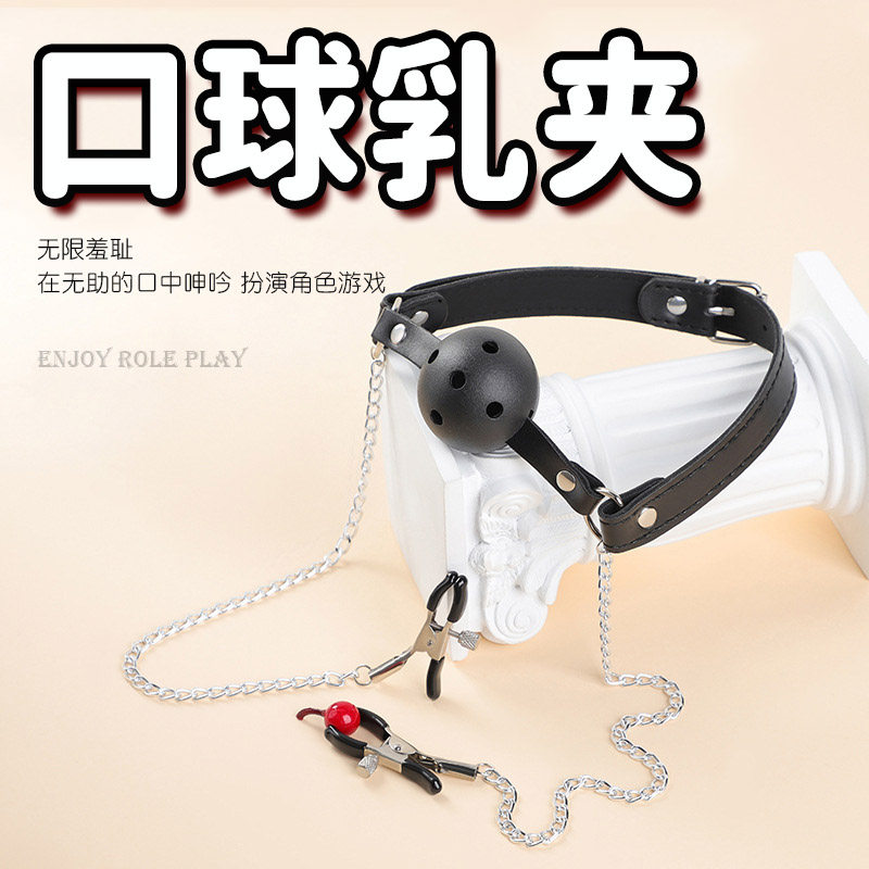 情趣口球口塞乳夹阴蒂夹乳头外出穿戴肛塞sm调教女奴羞耻女性用品