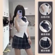 潮小个子收腰纯欲学院风修身 jk制服衬衫 裙套装 百搭日系辣妹格裙女