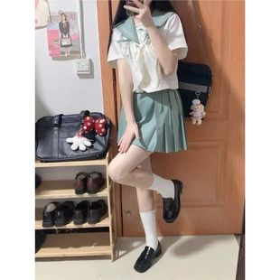 夏水手服制服半身裙夏季 学院风 上衣日系百褶裙两件套时尚 套装