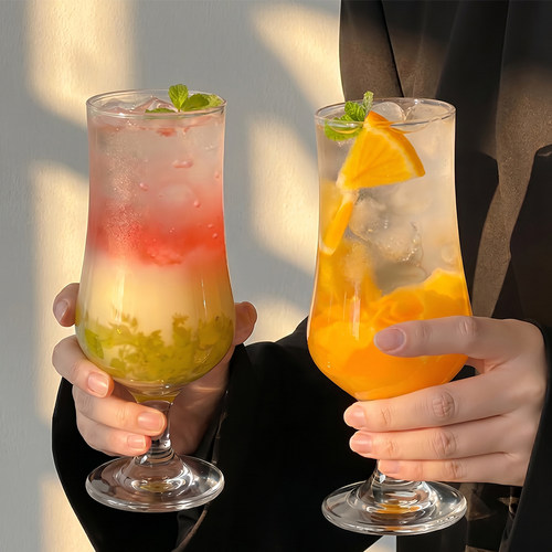 玻璃高脚杯家用果汁杯鸡尾酒杯