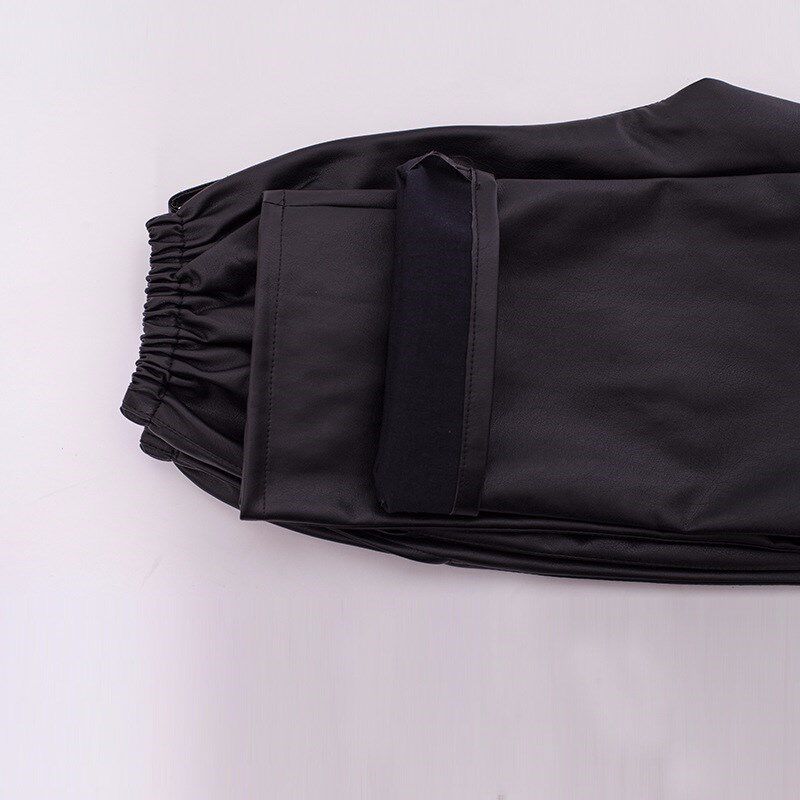 干活穿的皮裤耐磨直筒松紧腰黑色耐磨防污防水防油劳保工作裤|ruв категории Мужская одежда, брюки - от Buy2taobao.com для оказания профессиональной услуги покупки агента Taobao