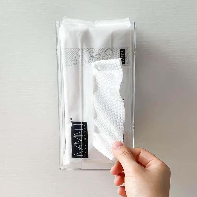 黑魔法加厚洗脸巾盒壁挂式免打孔