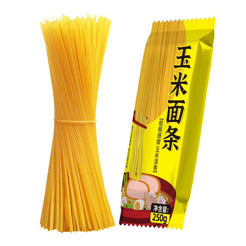 东北玉米面条0脂肪正宗纯挂面大碴子挂面低脂黄面条非荞麦面条